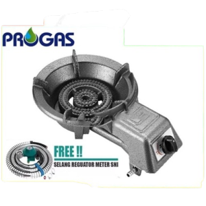 Progas P31A Kompor Cor Gas Tekanan Rendah LPG Satu Tungku - kuat dan kokoh pilih varian+SELANG SNI