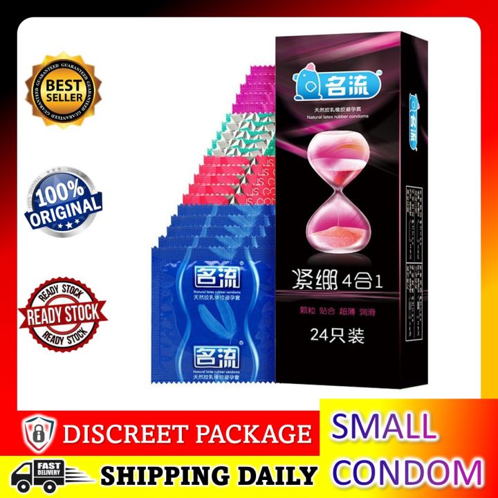 Mingliu Condom 24 Pcs 4 Types Spiral Small Size Silicone Condoms For Oral Sex Dots Pleasure 5810
