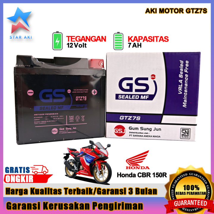 Aki Motor Honda CBR 150R CB 150 R Aki Kering Accu Kering MF GTZ7S