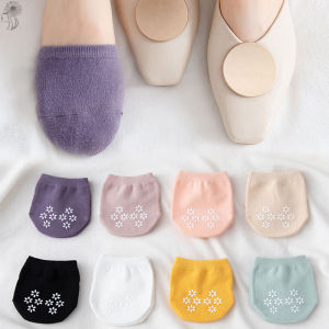 Small chrysanthemum Invisible Half Palm Socks Womens Summer Thin Section Non-slip Forefoot Socks High Heels Socks