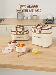 Waterproof Oxford Thermal Lunch Bag Thick Aluminum Foil Bento Tote For Office School Camping Trip