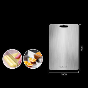 JACIRCLE เขียงสแตนเลส 304 ป้องกันเชื้อรา อผักเขียงในครัวเรือ นสองด้าน เขียงเกรดอาหาร ทำความสะอาดง่าย