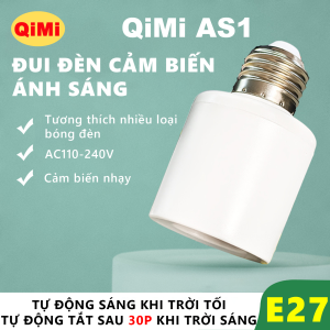 Đui Đèn Cảm Biến Ánh Sáng AS1 - Thiết Kế Nhỏ Gọn Cảm Biến Nhạy Lắp Đặt Dễ Dàng Chịu Nhiệt Tốt