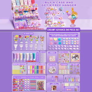 ✨Malaysia Stock✨ BT kids Girl Guka Sticker Set Gift Toys Cream Gum Storage Box Manual Hairpin Diy No Repetition Material Package 咕咔 贴纸 礼盒套装 圣诞节礼物 生日礼物