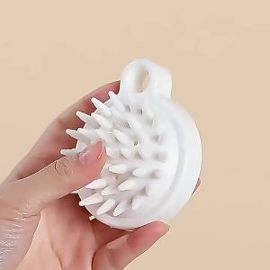 Lược gội đầu massage đầu lược silicon hình bầu dục chống gàu khô và ướt ngứa đầu gãi