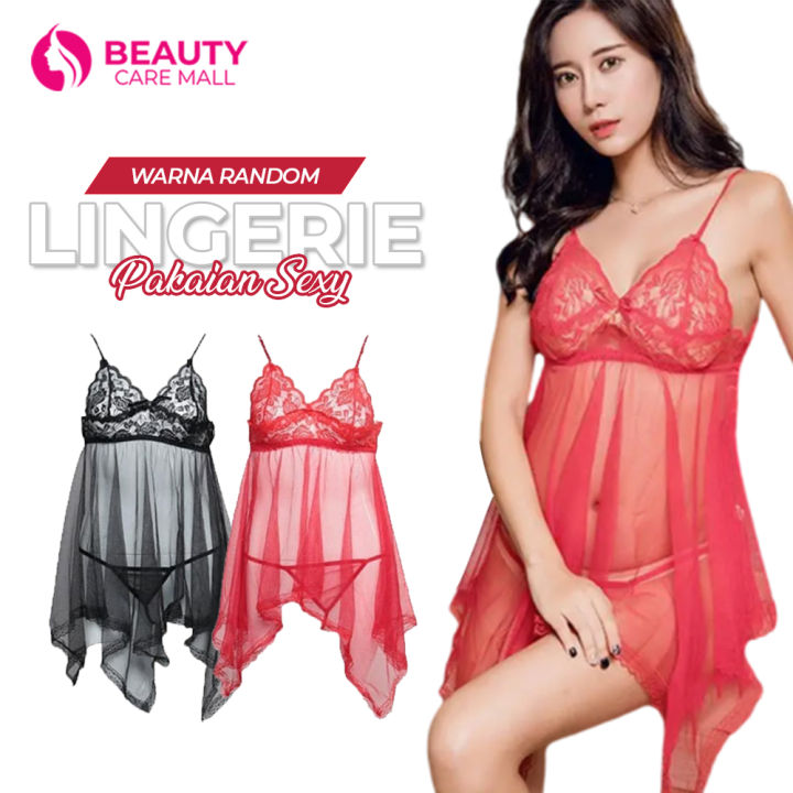 Lingerie Wanita Super Seksi dengan Bra G String Tali CD Baju