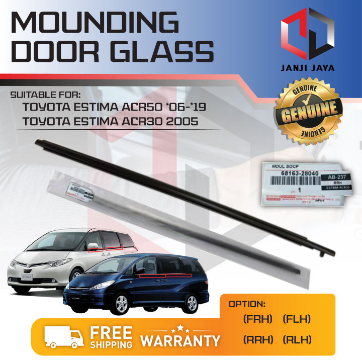 TOYOTA ESTIMA PREVIA ACR30 ACR50 GSR50 MOULDING DOOR GLASS SEAL RUBBER OUTER STRIP WINDOW GETAH TINGKAP