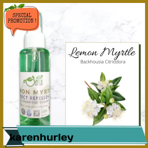 Moms Nature Lemon Myrtle Insect Repellent Spray – Natural DEET-Free Protection from Mosquitoes Ants Leeches & Flies Kid-Safe & Skin-Friendly Ready Stock MY