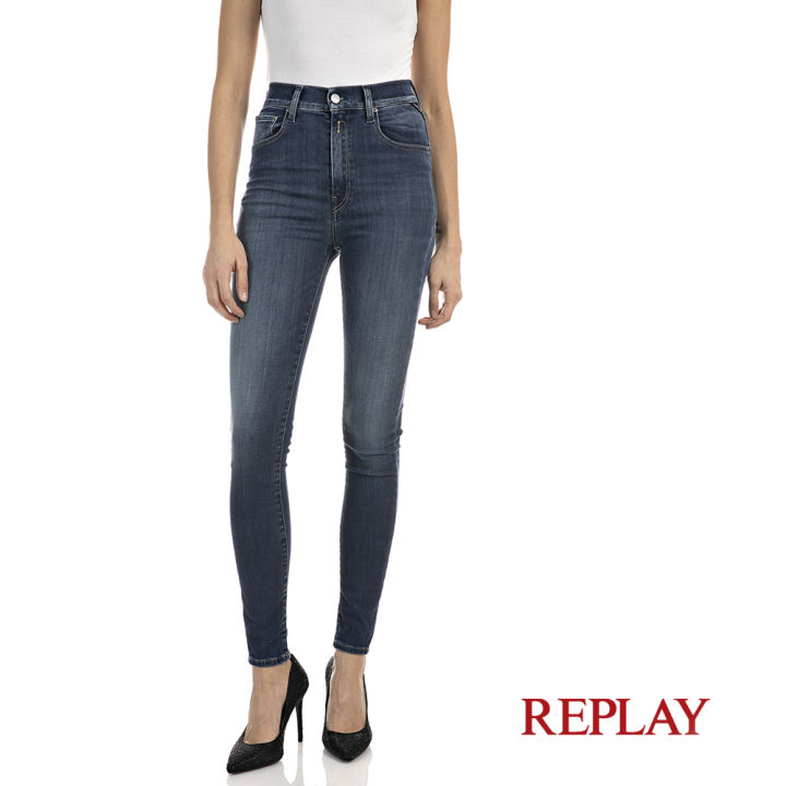REPLAY JEANS Women Super Skinny Hyper Waist Fit Leyla Hyperflex