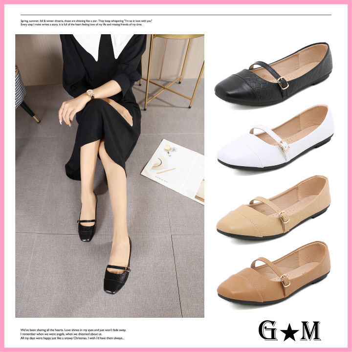 Korean Fashion Women Doll Shoes Office Flat Shoes GM78-22 Leather