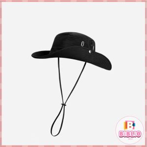 BiBlio Cowboy Hat UV Protection Mountaineering Hat Outdoor Fisherman Hat Male and Female Rolled-Brim Hat