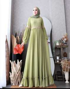 Baju Muslim Modern WULAN DRESS BO CERUTY BABYDOLL FULL PURING APLIKASI RENDA LD 100 cm PB 130 cm ZIPPER DEPAN/BUSUI Gamis Dewasa Gamis Murah Meriah Promo Gamis Wanita Terbaru Gamis Dewasa Model Terbaru Gamis Kondangan Tile Pusat Grosir Baju Muslim