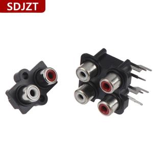 [COD] SDJZT 5pcs 2 4 Hole RCA FEMALE STEREO AUDIO JACK AV AUDIO INPUT SOCKET CONNECTOR
