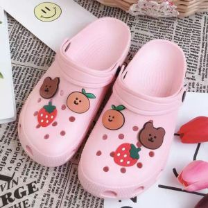 WomenS Closed-Toe Shoes Nurse Clogs Trendy Cute Cartoon Sandals For Women Summer CoupleS Non-Slip Thick-Soled Beach Shoes