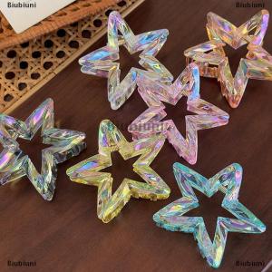 [COD] Biubiuni Đầy Màu Sắc Acrylic Hollow out Sao Tóc Claw Cá Mập Ngọt Ngào Clip Cho Phụ Nữ Cô Gái Thời Trang Mũ Nón Đa Năng Phụ Kiện Tóc Quà Tặng