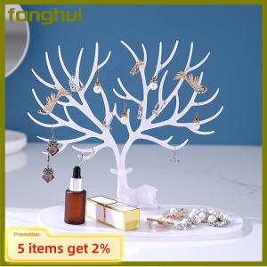 fanghui Jewelry Display Stand Tray Tree Storage Racks Earrings Necklaces Rings Jewelry Boxes Case Desktop Organizer Holder Make Up Decor