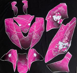 Stiker motor vario 160 hello kitty decal sticker dekal striping aksesoris motif hellokity pink D-Q7-020