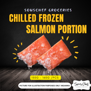TEAM KITCHEN / CHILLED FROZEN SALMON PORTION 150G-160G/PCS NO PORK NO LARD