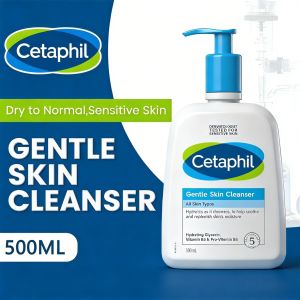 Cetaphil Gentle Skin Cleanser 500ML For Dry To Normal Sensitive Skin Non Foam Soap Free Facial Body Cleanser With Glycerin Vitamin B5 Hydrate Repair Skin Barrier Non Tight After Washing Hypoallergenic Daily Mild Cleansing Milk