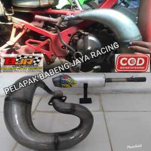 KNALPOT UDANG TRAIL SUZUKI SATRIA 2 TAK HIU LUMBA PNP RANGKA STANDAR KTM CRF KLX FULL SISTEM PLAT KARAT ORIGINAL BY Babeng Jaya Racing