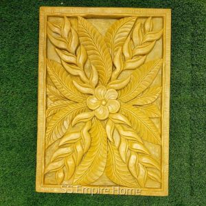 Balinese WS01 Wall Slate 82.5x58x5 Fiberglass 3D Realistic Garden Home Art Craft Carving Dinding Hanging Frame Gantung