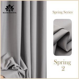 BlackPeacock【Ready Stock】Spring Blackout Curtain 90%-99%/Kalis Cahaya Langsir/Gaya Hotel Moden Tebal