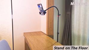 Tall Video Cell Phone Mount with Height Adjustable Stand Heavy Base 360 Head - Compatible with iPhone 16 16 Pro Max 16 Plus 15 14 13