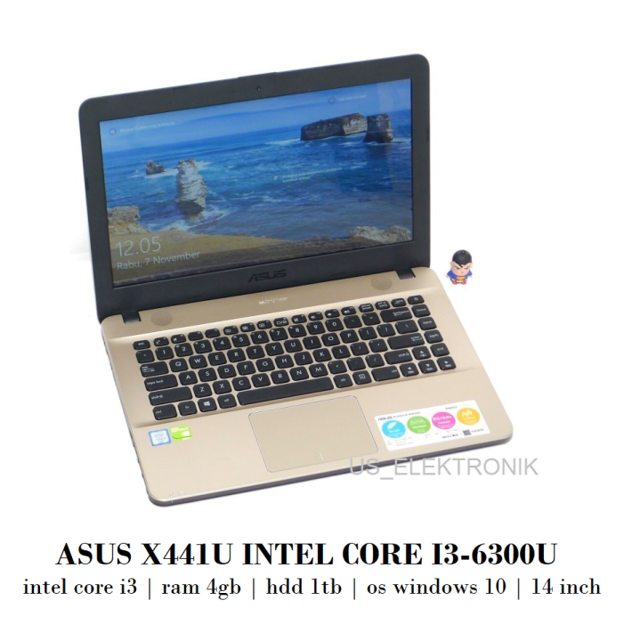ASUS X441U CORE I3 GEN RAM 4GB/1TB HDD 14 INCH WINDOWS 10 PRO FREE TAS  MOUSE GARANSI Lazada Indonesia