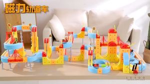 FYLO.SG 💗 Magnetic Train Track Electric Train Set Building Kids Toys