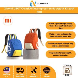[IX] Xiaomi UBOT Creative Decompression Backpack Kitpack PRO Children Kids School Backpack 25L Built-in Organ Organizer Reflective Strip Breathable Waterproof Backpack