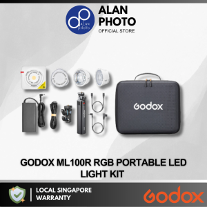 Godox ML100R RGB Portable LED Light Kit (36° Lens & Battery Grip) ML100R KIT3