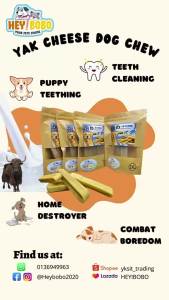 [HEY!BOBO] BEST SELLER Himalayan Yak Cheese Dog Chew Natural Dental Hard Treat Import Nepal牦牛起司磨牙棒