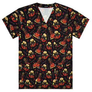 Summer Elastic T Shirt Christmas Theme Nurse Doctor Spa Beauty SalonShop Workwear Printed Top
