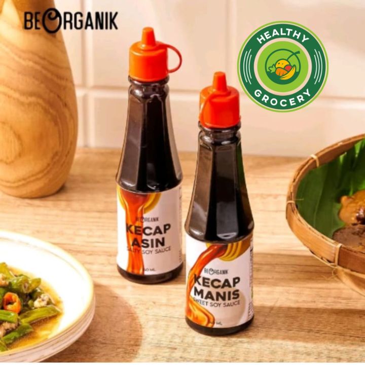 Beorganik Kecap Asin / Manis Organik 140ml  NON GMO And MSG