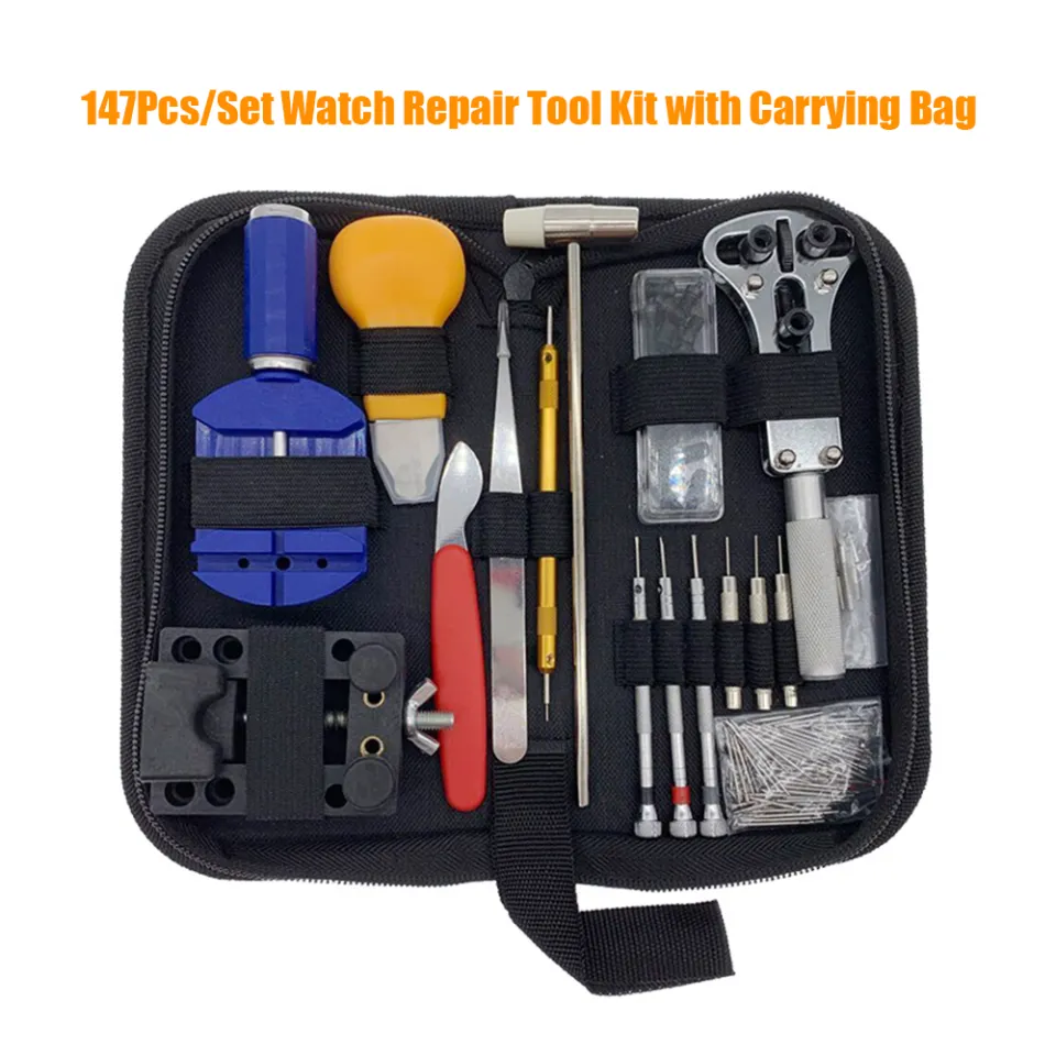 147Pcs/Set Watch Repair Tool Kit Case Opener Remover Screwdriver