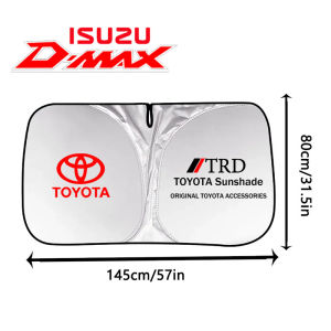 Car sunshade front windshield heat insulation and light protection customized version suitable for Toyota Hilux accessories foldable window visor sun visor cover