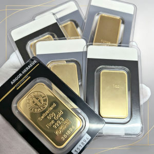 【discount store】Non-Magnetic 2.5g 5g 20g 1oz High Quality Gold Plated Bar Gold Plated Bullion Sealed Packaging Collectibles For Business Gift