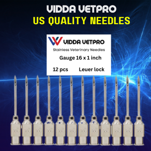 12 pcs Vidda VetPro Stainless steel needle for pig stainless needle for syringe needles stainless for injection piglets