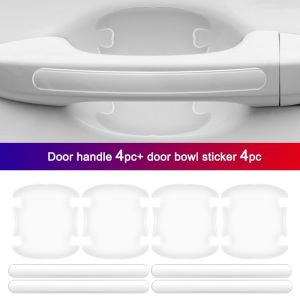 Car door bowl handle transparent protective sticker anti-collision strip handle door sticker anti-scratch scratch