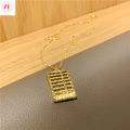 Korea 24K Gold-plated Copper Abacus Pendant Necklace for a Lifetime (1314) Necklace Set Female. 