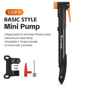 Tây đi xe đạp xe đạp máy bơm 120psi mini xách tay máy bơm không khí Schrader/van Presta Bơm Xe Đạp Phụ Kiện Xe Đạp