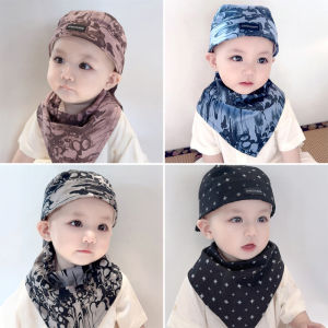 หมวกเด็กแรกเกิดพร้อมหมวกผ้าฝ้ายและผ้ากันเปื้อนสำหรับ 3-12 เดือน