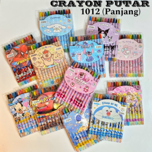 SOS Crayon Putar Fancy 12 Warna Panjang 1012 BTS / Twist Crayon