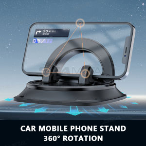 SEAMETAL Dashboard Car Phone Mount Adjustable 360° Rotation Phone Holder Silicone Anti-Slip Stable Universal Smartphone Support