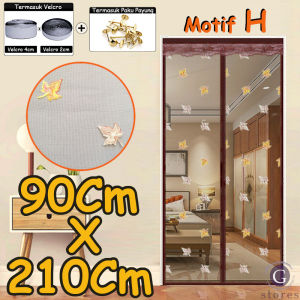 Tirai Magnet Premium Mesh Anti Nyamuk Gorden Magnet Anti Nyamuk Serangga Motif Bordir Embroidery