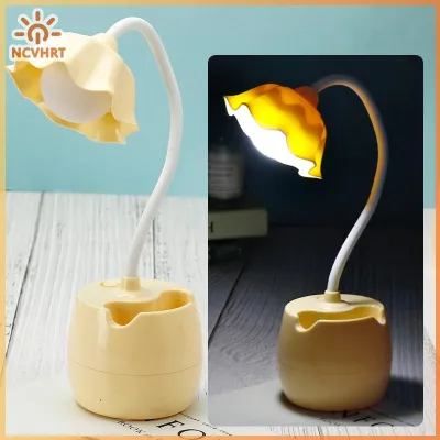 NCVHRT LED Student Study Lamp Eye Protection Lamp Dormitory Bedroom Small Book Lamp Reading Study Homework Pen Holder Lamp