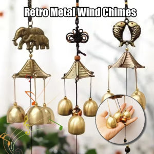 Retro Wind Chimes Copper Wind Bell Hanging Pendants Garden Decorations Outdoor Oriental Lucky Pendants