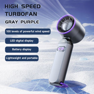 Tri-Town High-speed Handheld Fan With Cooling Plate Fast Cooling 100 Wind Speeds LED Display Fan 4000mAh