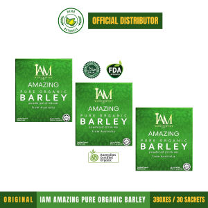 SET OF 3 BOXES Original Pure Organic Barley from Australia. IAM Worldwide. Certified Organic Powdered Juice Barley Grass