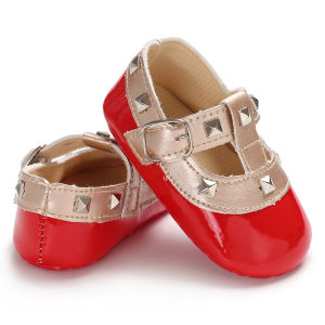 Red Baby Girl Shoes Formal Princess Shoes Non-slip Infant Christening Sandals